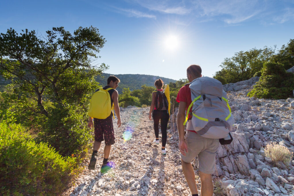 Home italy, sardinia, baunei people doing trekking